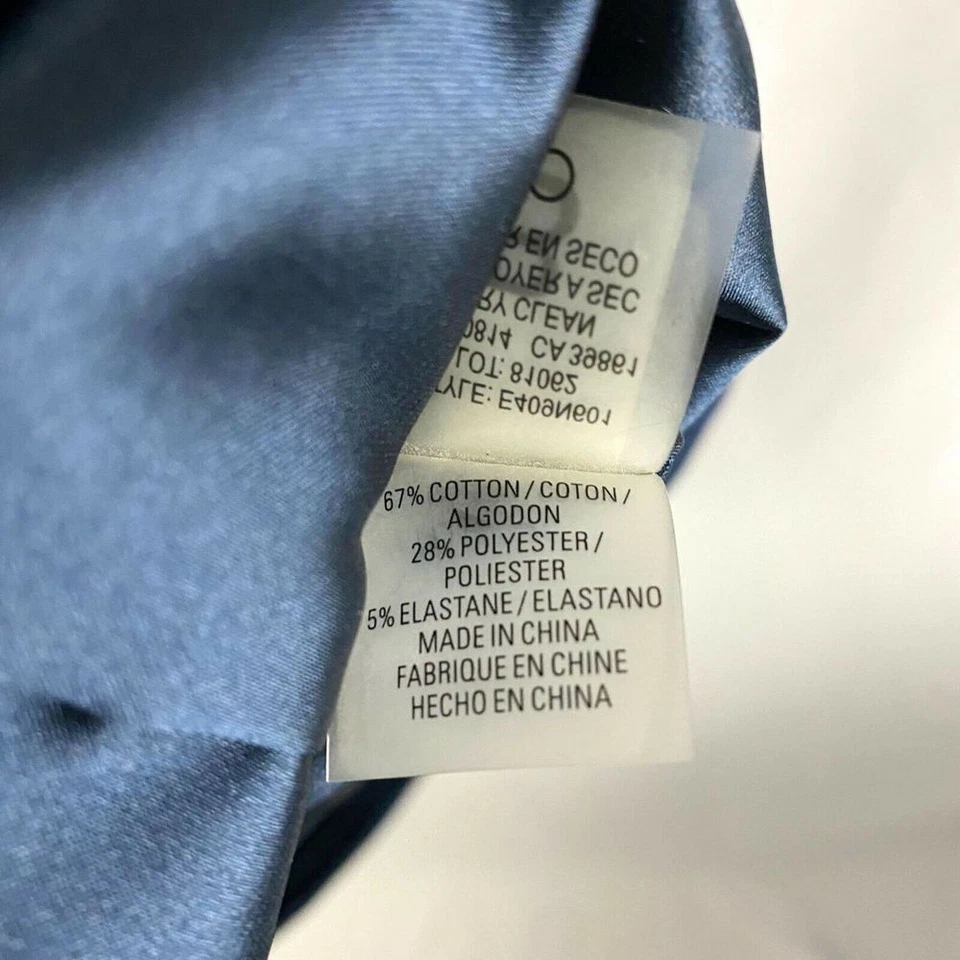 Vestido Vaina Elie Tahari Plisado Estampado Floral Azul Talla 0 Trabajo Clásico Foto 4 de 4