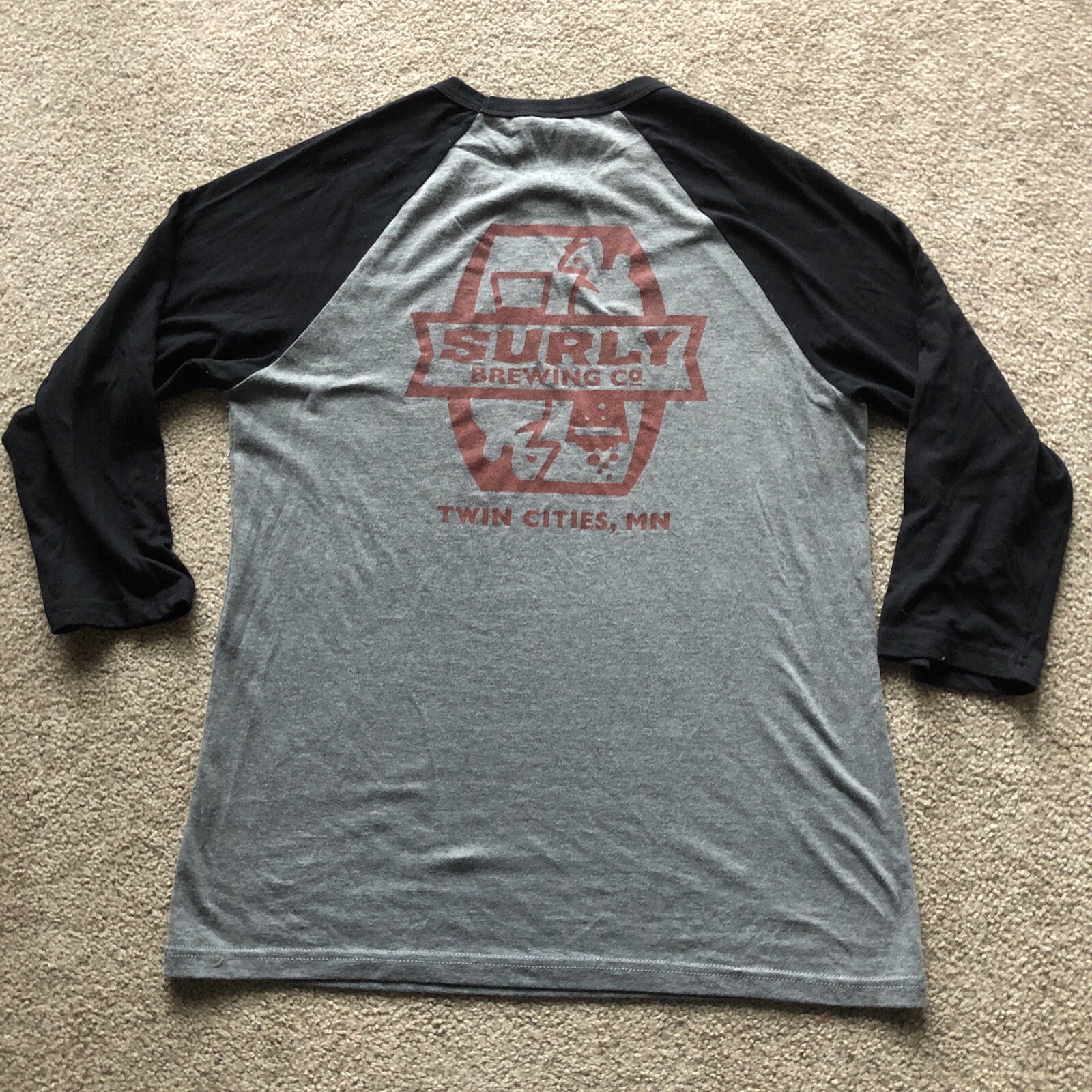 Surly Brewing Company Twin Cities MN Ringer T-shirt Minneapolis Men's M Medium