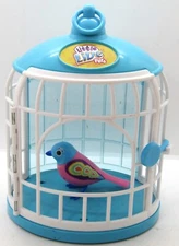 Little Live Pets Bird Cage with Pink & Blue Bird. No Swing.