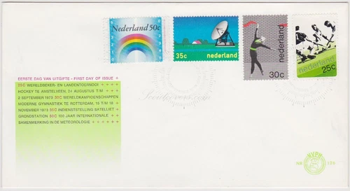 FDC Netherlands, 1973. Combined issues.