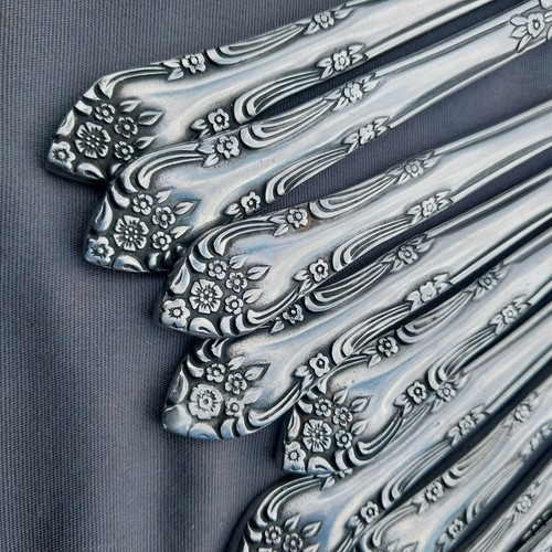 Floral Flower Swoop Hibiscus Rogers Korea 24 Piece Flatware Stainless Steel  - 第 1/5 張圖片