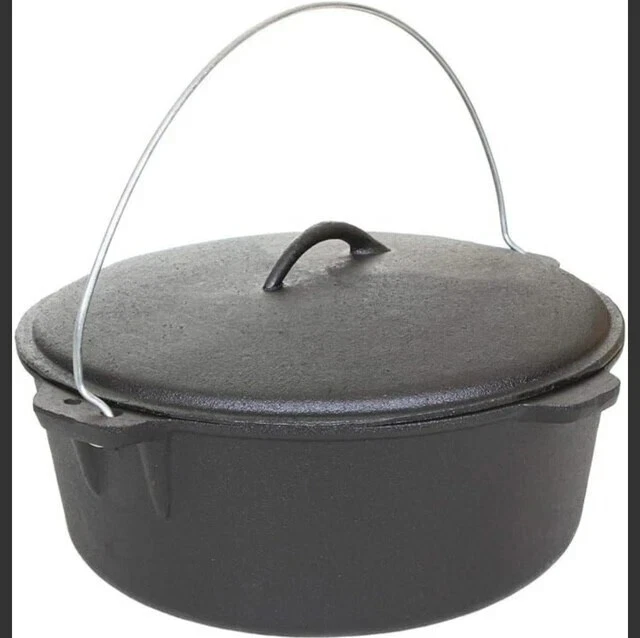 Cajun Cookware 9 Qt. Pre-Seasoned Cast Iron Dutch Oven
Opens in a new window or tab