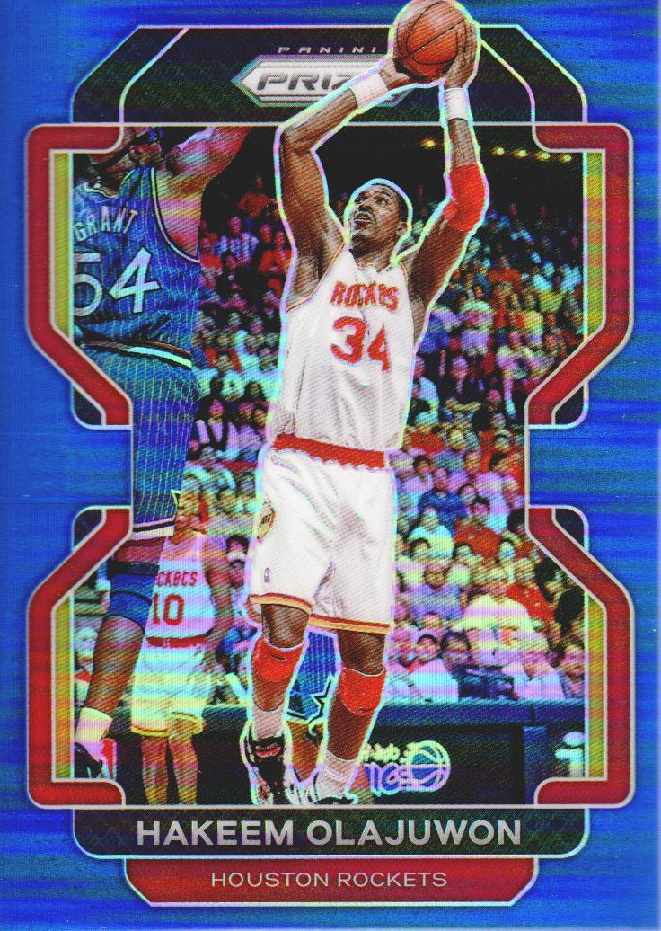 2021-22 Panini Prizm Basketball Prizms Blue #265 Hakeem Olajuwon /199