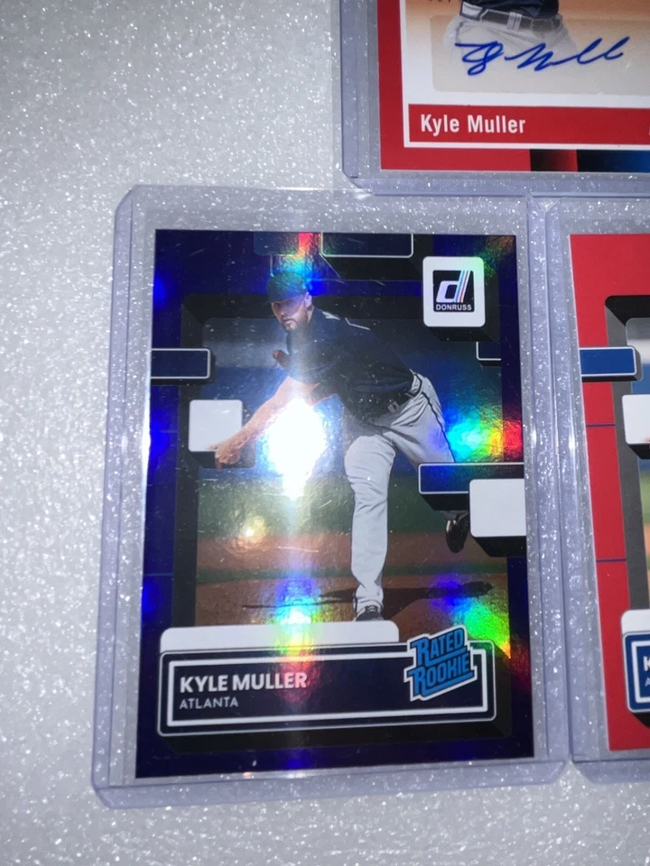 Kyle Muller 2022 Donruss red 1988 retro autograph #/99 & Rated Rookie # /2022 🟣 - Image 3 of 4
