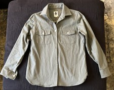 Tradlands Womens S Made in USA Army Style Long Sleeve Button Up Collared Shirt