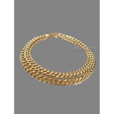 Bracelet Maille américaine 20CM Plaqué Or 18 carats NEUF Bijou MIXTE