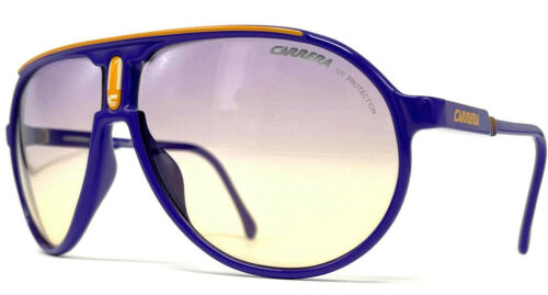 NOS vintage CARRERA CHAMPION "Purple/Yellow" sunglasses - Italy - ORIGINAL - Afbeelding 1 van 8