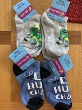 Lot Of 4 Low Cut Easter Socks Mids Size 10.5-4. Dino/ Bunny Face