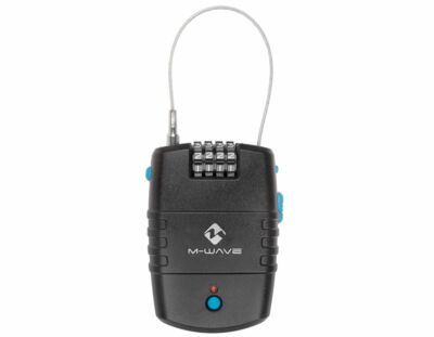 M-WAVE Lock 'N' Roll Alarmschloss Aufroll Zahlen Alarm Kabelschloss schwarz