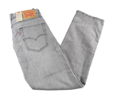 Levis Mens 514 Jeans New 31 X 32 Gray Straight Stretch Regular Fit through Thigh