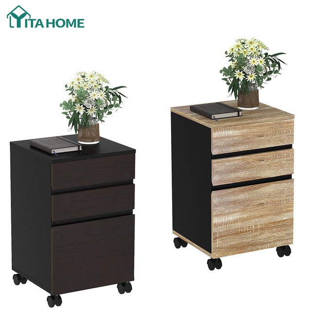 Bush Series A 3 Drawer Vertical Mobile Wood File Light Oak Filing Cabinet For Sale Online Ebay