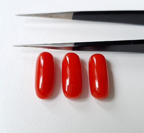 Pendentif Corail Rouge Naturel Perles Briolette – 25 Carats, Fait Main, Inde, Vintage