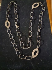 Silpada N1506 Sterling silver Hammered Circle Paper Chain Necklace