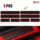 8X For Silverado 1500 Accessory Car Cab Door Sill Scuff Plate Cover Protector