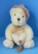 Russ Berrie "Heart Throbs" Teddy Bear Collectable Plush 8" L K