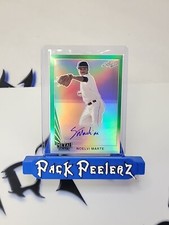 2020 LEAF METAL DRAFT BASEBALL NOELVI MARTE GREEN PRIZM AUTO #1/10