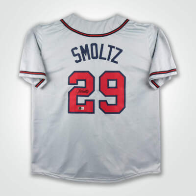 John Smoltz Signed Grey Pro-Style Baseball Jersey