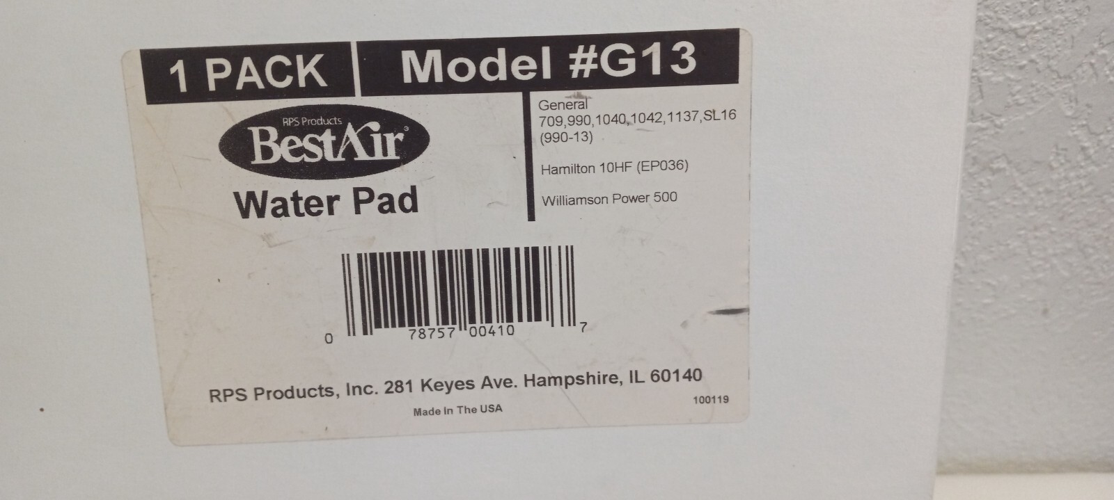 New Best Air Water Pad Furnace Humidifier Filter G13. General, Hamilton