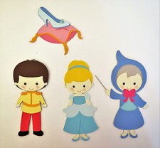 Princess Cinderella Fairy Godmother Prince Paper Die Cut Scrapbook Embellishment