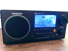 SANGEAN WR-2 AM/FM/RDS Black Radio Receiver LCD Digital Tuner CLEAR SOUND-LISTEN