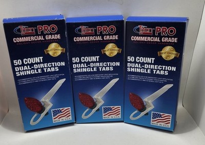 Titan Pro 50CT Dual-Direction Shingle Tabs for C7 & C9 Christmas Light Lot of 3 