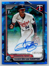 Daiber De Los Santos 2024 Bowman Chrome Sapphire Edition 1st Auto /199 CSPA-DD