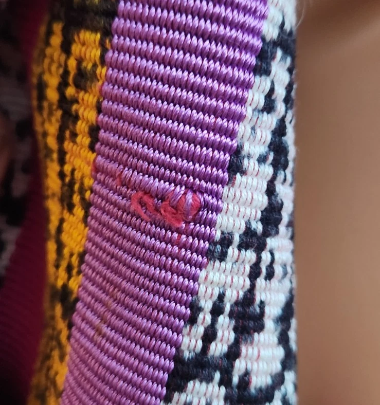 handwoven Mexican / Guatemalan rebozo / shawl 76 x 25 inches without tassels - Image 2 of 3