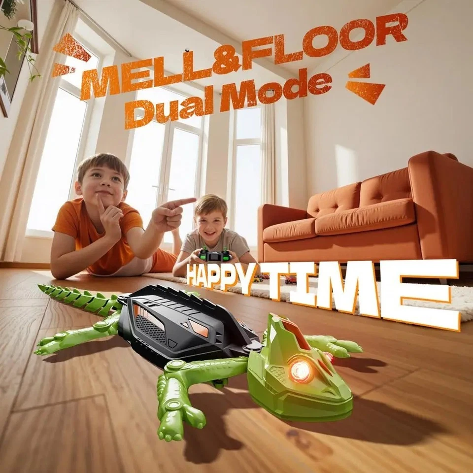 Wall Climbing Lizard Toy - Remote Control Gecko With Glowing Eyes - Image 4 of 4