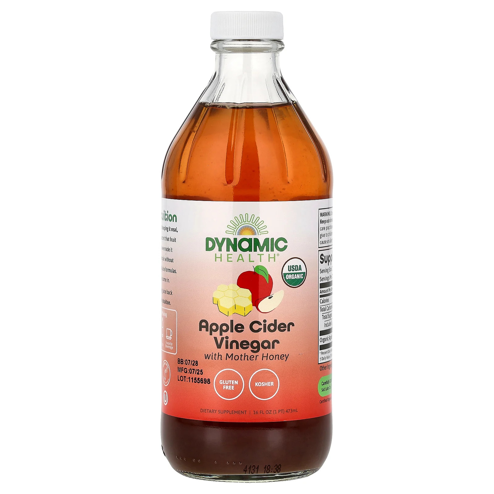 Apple Cider Vinegar with Mother Honey 16 fl oz 473 ml 2790₽