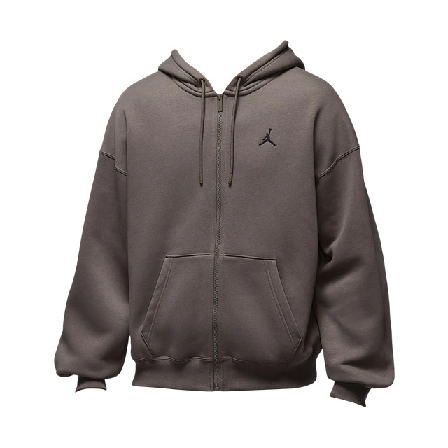 Jordan Brooklyn Fleece Oversized Full Zip Hoodie Olive Grey Black IB7231-040
