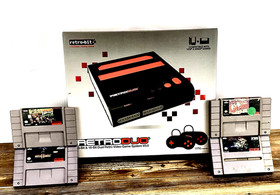 Retro-Bit Retro Duo V3.0 NES SNES Console Bundle 4 Games Complete New Open Box