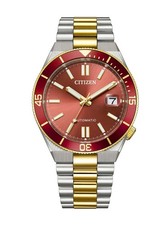 Citizen NJ0234-58X Automatico Orologio 100m Vetro Zaffiro Bordeaux Ø40mm Bicolor