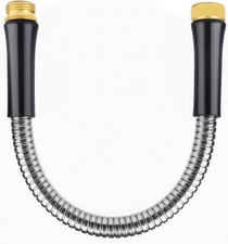 Short Garden Hose 1ft x 5/8" Metal Garden Hose for Hose Reel Faucet Heavy Duty