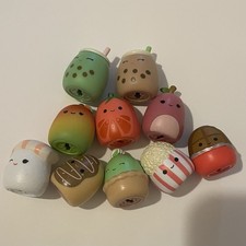 Squishalongs By Squishmallows Lot Of 10 Foods Snacks Drinks Squish A Longs