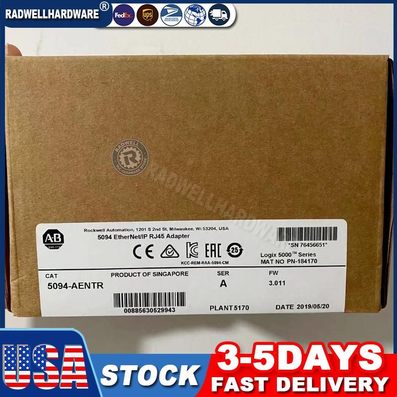 New Allen-Bradley 5094-AENTR Ethernet Adapter 8 Module 5094-AENTR US Free Tax