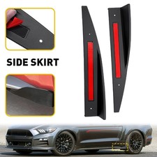 Short Side Skirts Rocker Splitter Lips Black For Ford Mustang Roush 2015-2023 Short Side Skirts Rocker Splitter Lips Black For Ford Mustang Roush 2015-2023