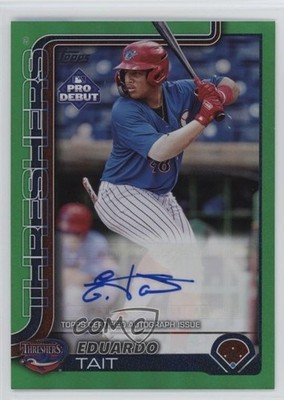 2025 Topps Pro Debut Green Foil Auto 4/99 Eduardo Tait #PD-173 Auto 06qf