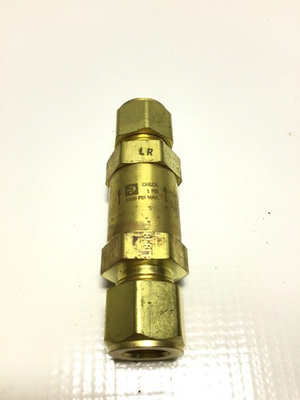 #ad Parker Brass Check Valve 1 PSI Cracking Pressure 3000 PSI Max Hydraulic Pneum... $49.99