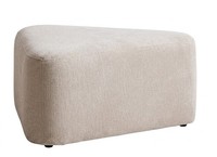 Sitzhocker Beige Textil Holz Modern Gepolstert Einfarbig Sitzkomfort