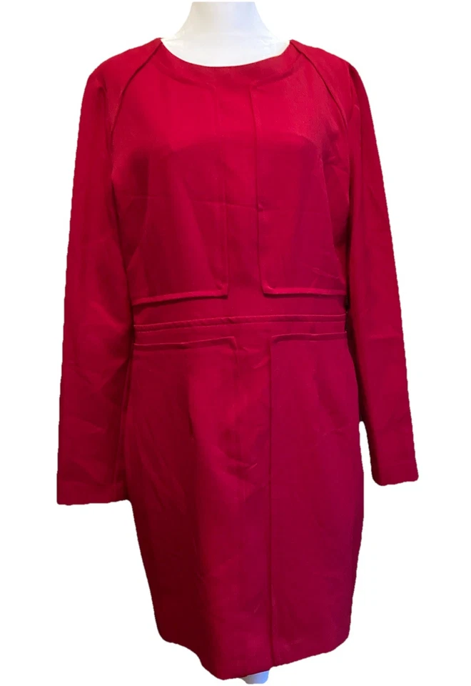 Vestido Hollie W118 By Walter Baker Talla Grande Rojo Forrado Estilo W7961 Foto 2 de 4