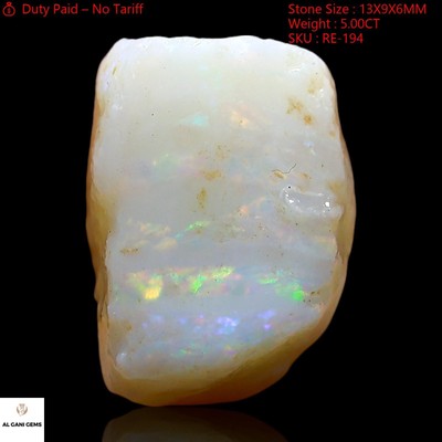 5.00 Cts Natural Australian Fire Opal Loose Wire Wrap Rough Gemstone 13x9x6 mm