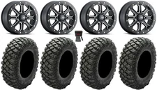 ITP Inertia Beadlock 15" Wheels Bk +40mm 30" Crawler XG Tires Textron Wildcat XX