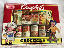 Vintage Campbell's Play Kitchen Groceries Nasta 1989 New