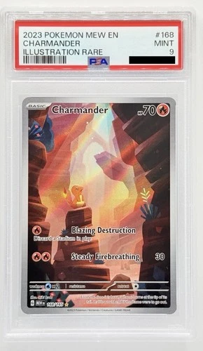 Charmander 168/165 Sv: Scarlet & Violet 151 Holo PSA 9 Illustration Rare
