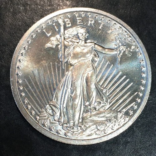 1oz Silver Bullion SAINT GAUDENS COIN STYLE We COMBINE SHIPPING #R880