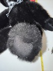 RUSS WELBY Black 16" Stuffed  Bear - Black/White Checkered Bow — photo 2