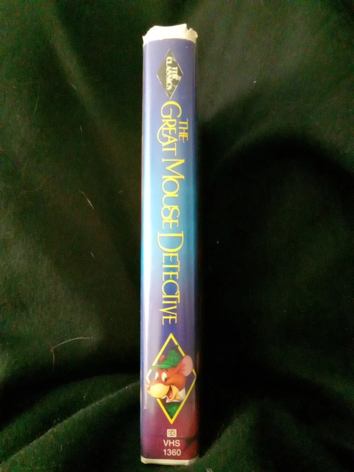 RARE 💎 Black Diamond Walt Disney Classic " The Great Mouse Detective " VHS Tape Foto 2 de 3