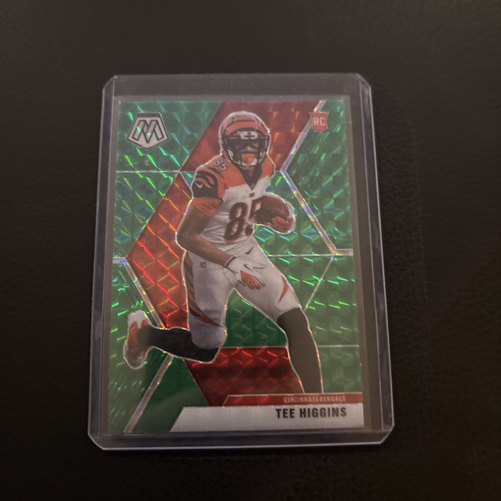 TEE HIGGINS RC 2020 Panini Mosaic #213 Green Prizm Rookie Bengals. B2A