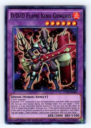 D/D/D Flame King Genghis CT13-EN005 Super Rare 2016 Mega-Tins