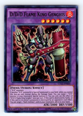Yugioh D/D/D Flame King Genghis CT13-EN005 Super Rare - NM  